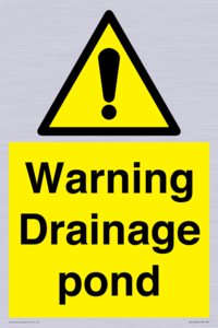 Warning Drainage pond